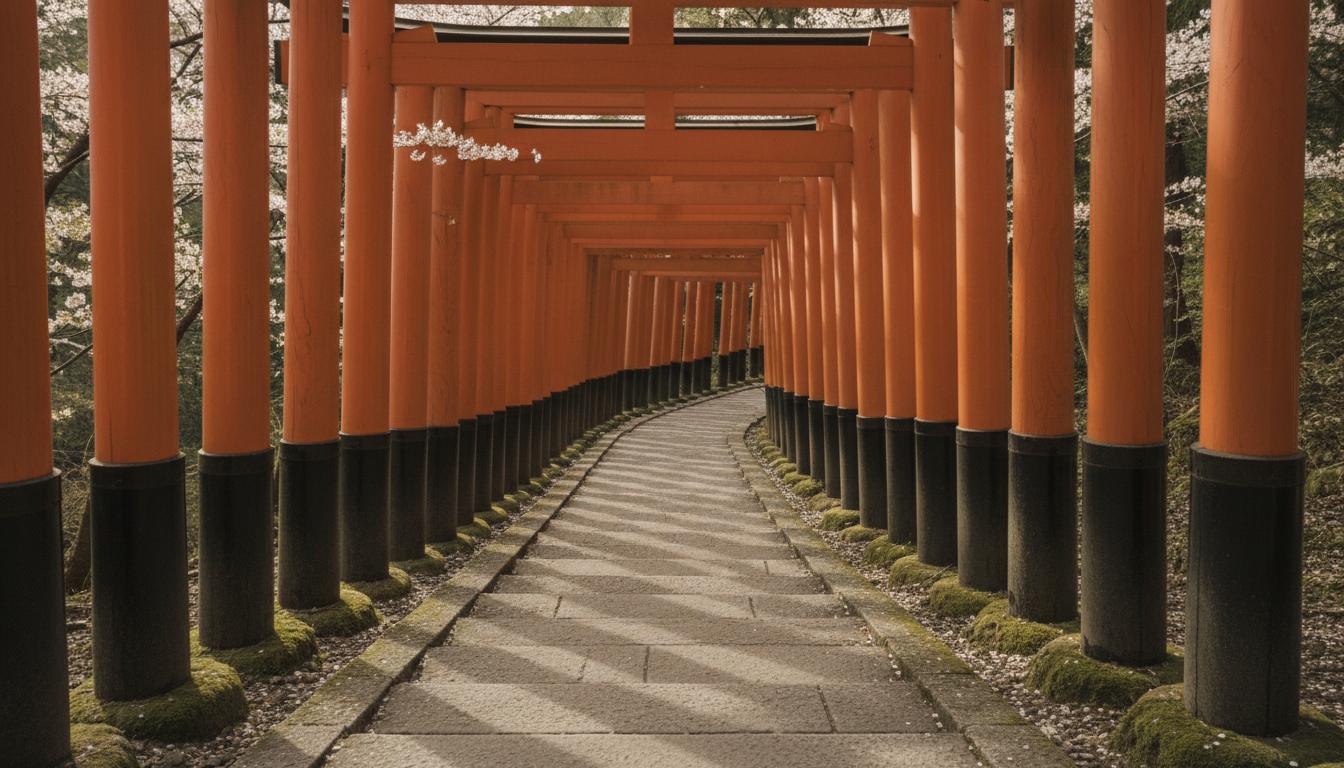 伏見稲荷大社の千本鳥居、朝の静寂｜Fushimi Inari Taisha thousand torii gates in morning silence